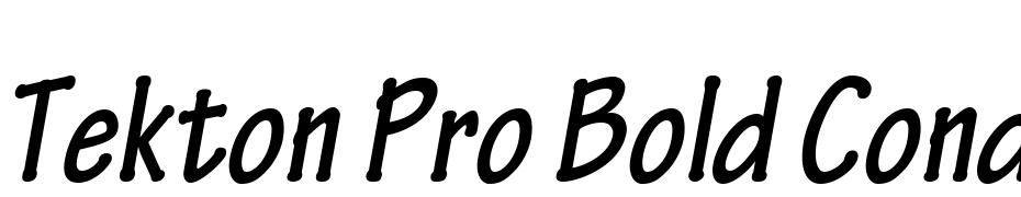 Tekton Pro Bold Condensed Oblique Font Download Free